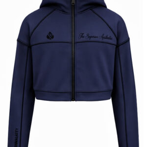 Female Midnight Crop Zip Up